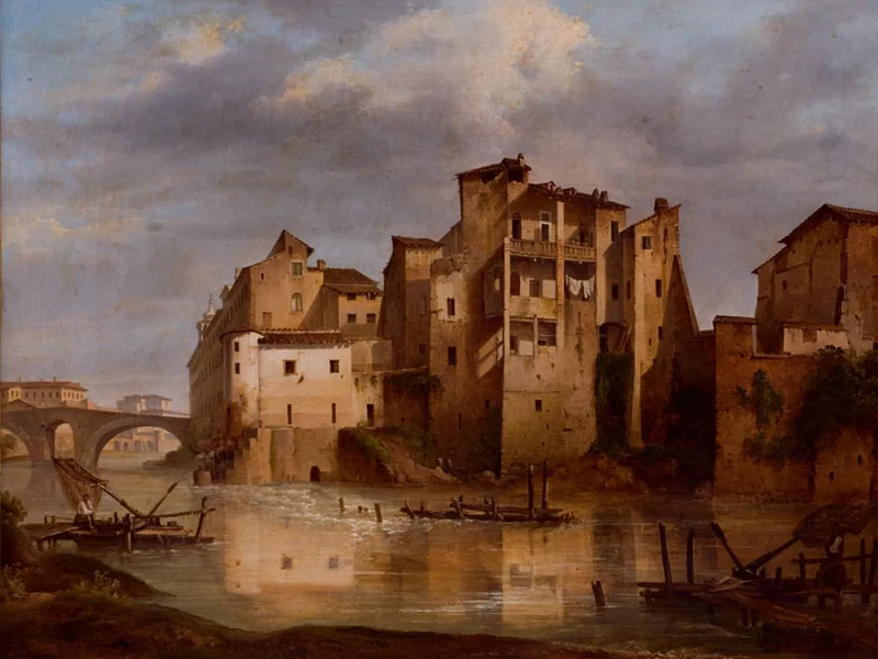 1810-Giuseppe Drugman - Vista dell'isola di Tiber